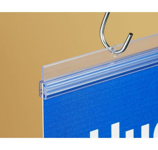 24" Clear Gripper Simple Banner Hanger - Image 1