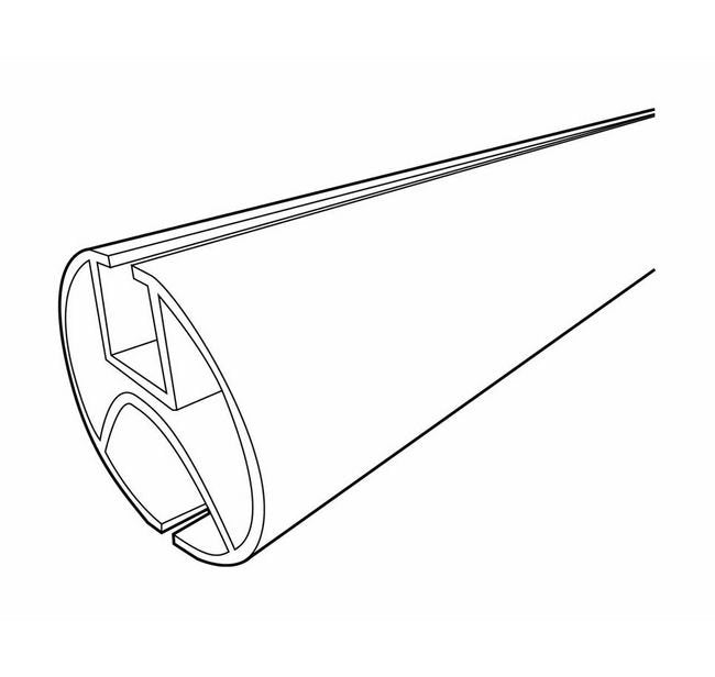 36" Round Graphic/Banner Hanger - Black HIPS Material - Image 2