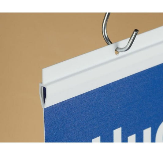 36" Clear Simple Banner Hanger - Economical Hanging Solution - Image 1