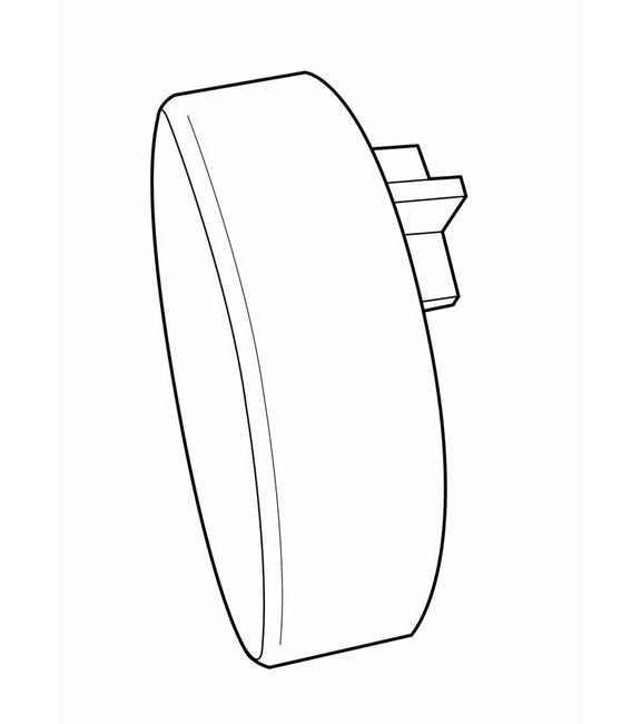 Round Graphic/Banner End Cap - Black Polypropylene - Image 2