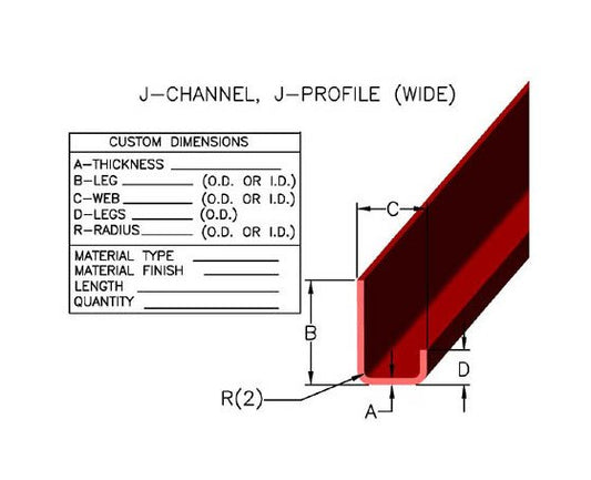 Custom Roll Formed Metal Channels - J-Channels & Trim Profiles - Image 1