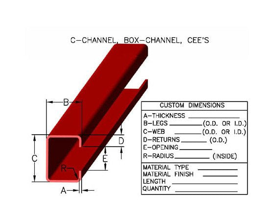 Custom C-Channels & Box Channels - Image 1