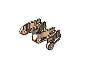 6mm Raised Top High Friction Santoprene 2-Link Chain - Image 1