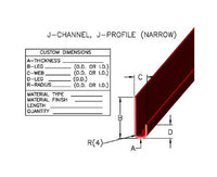 Custom Roll Formed Metal J-Channels