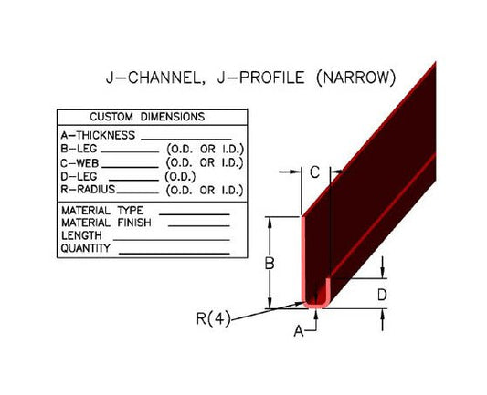 Custom Roll Formed Metal J-Channels - Image 1