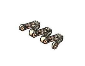 SpanTech Plain Center High Friction Santoprene 3 Link Chain - Image 1