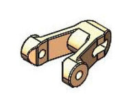 Durometer 55 Santoprene Center MultiSpan Link Chain - 25mm Pitch Size