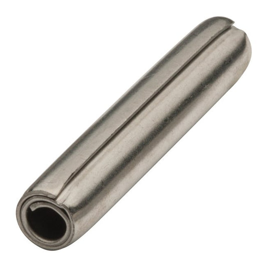 Standard Duty Coiled Spring Pin 0.8mm x 8mm, Chrome Stainless Steel - Image 1