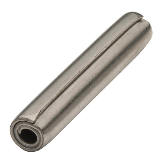 Heavy Duty Metric Coiled Spring Pin - 5mm x 28mm, Chrome Stainless Steel - Image 1
