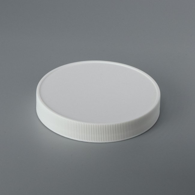 100mm CT Plastic Stacking Ribbed Top Closure Cap - Image 1