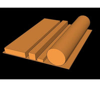 110 Copper Rectangular Bar, 0.25" x 1.5" x 72", H02 Temper