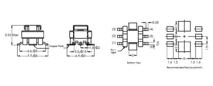 CSE5 Series Frequency Current Sense Transformers - Image 2