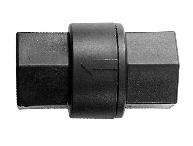 White Glass Filled Polypropylene Threaded Check Valve 1/2" - Image 1