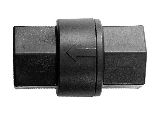 White Glass Filled Polypropylene Threaded Check Valve with Spring - Image 1