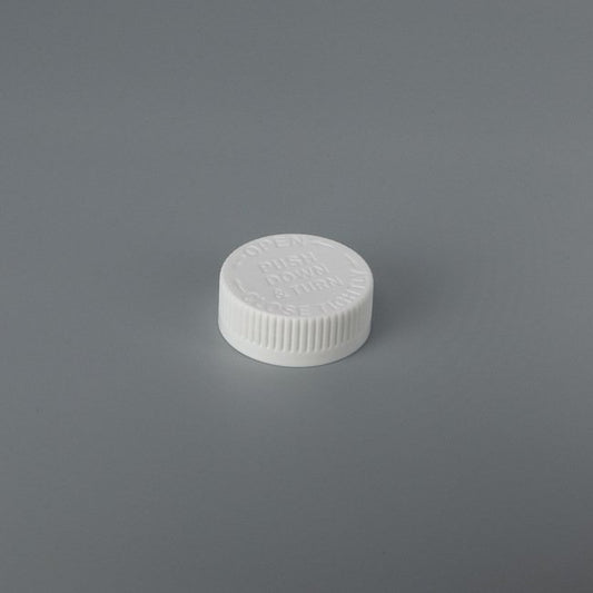 38mm Debossed Child-Resistant Push Down & Turn Closure Cap - Image 1