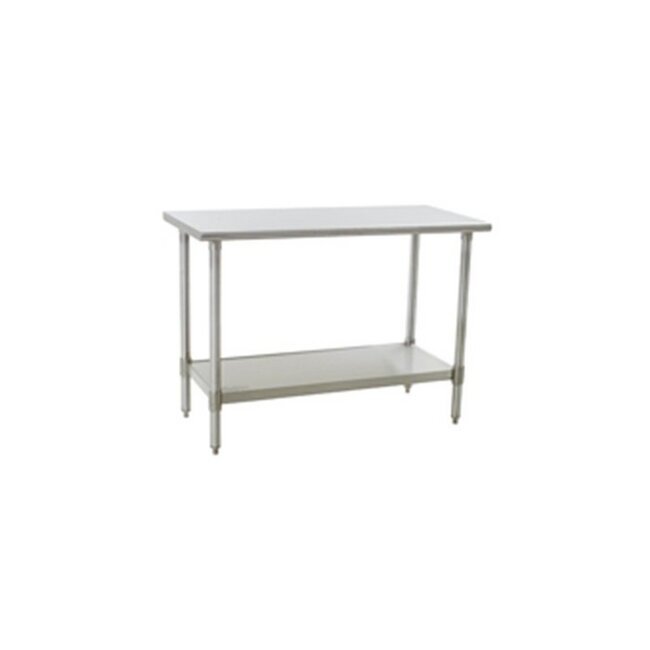 Deluxe Series Stainless Steel Worktable with Under Shelf - 120x36 - Image 1