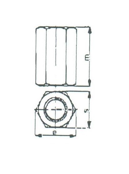 42mm DIN 6334 Metric Coupling Nut - Image 2