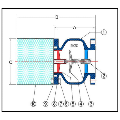 Sure Flow FV150 16 Inch Cast Steel Silent Seat Foot Valve - Image 2