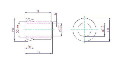 Premium Nylon Double Wall Bushing DWB-22 - Image 2