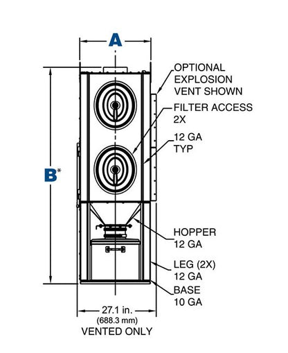 Donaldson® Torit® Downflo® Oval 2 Filters Dust Collector - Image 1