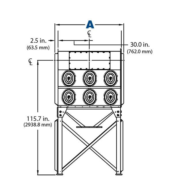 Donaldson® Torit® Downflo® Oval 12 Dust Collector, 65.0in - Image 3