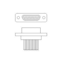 Custom Stamping Plug Micro-D-Sub Connector with Insulated Cable - Image 1