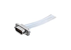Metal Shell Receptacle Micro-D-Subminiature Connector with Insulated Cable - Image 1