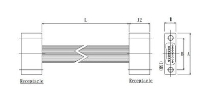Dual Row Nano Connector with Insulated Wire - Receptacle to Receptacle - Image 2