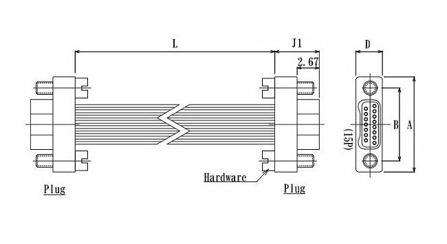 Nano Dual Row Connector with Insulated Wire - Image 2