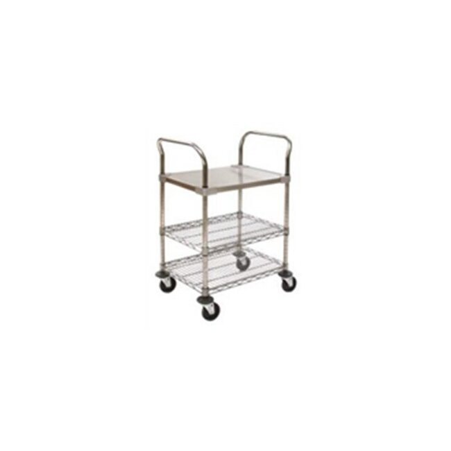 Eagle 18-inch Stainless Steel Utility Cart with Solid Shelf - Image 1