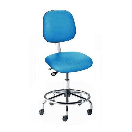 EE Series Tubular Steel Cleanroom Chair, 22-32 in Seating Height - Image 1