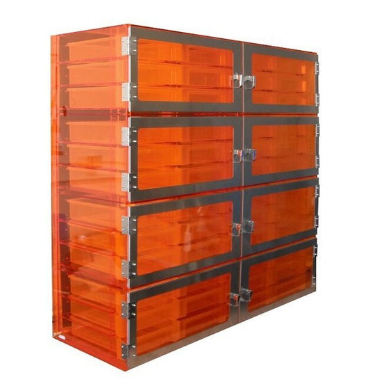 52-inch Eight Door Amber Acrylic Desiccator - Image 1