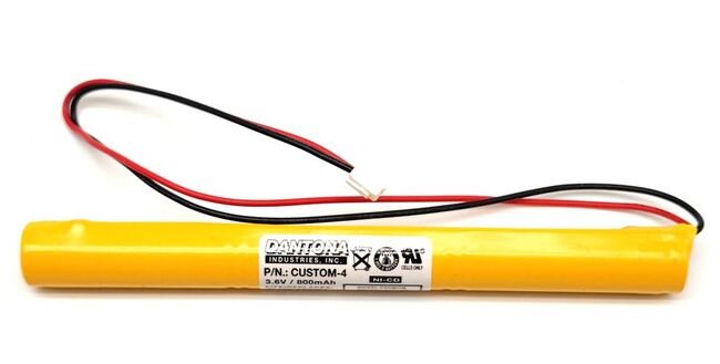 3.6V Emergency Light Battery Pack - 600mA·h Capacity, Nickel Cadmium - Image 1
