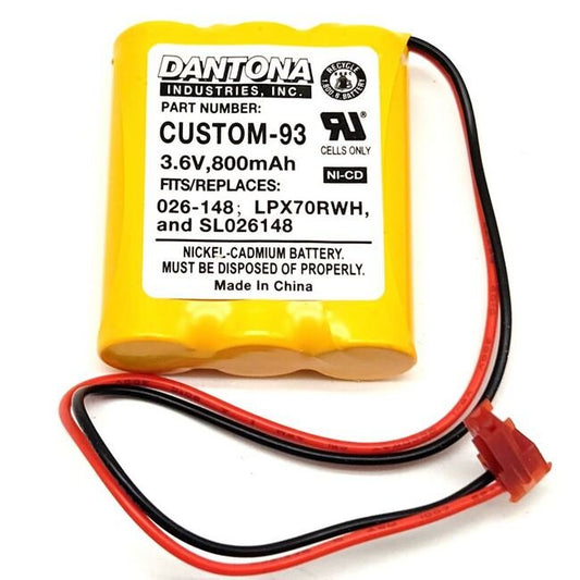 3.6V 800mAh Emergency Light Battery Pack - Nickel Cadmium AA Cells - Image 1
