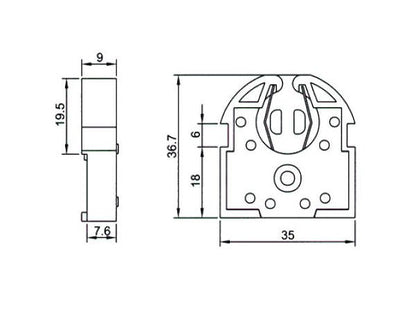 High-Voltage T8 and T12 Lampholders - Image 2