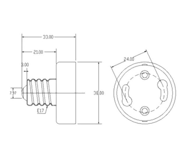 Energy Star E17 to GU24 Adapter - Image 2