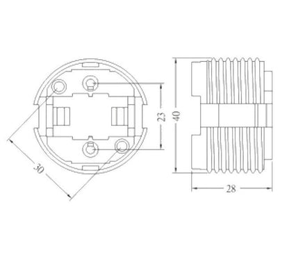 Energy Star Compact Fluorescent Lampholders - GX23-2 Pin, 13/22W, 600V - Image 2