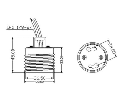 Energy Star GU24 Compact Fluorescent Socket - Energy Efficient Lampholder - Image 2