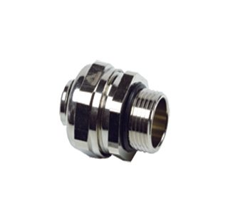 Brass Compact Fittings ISO, Nickel Plated - 1-inch Straight Connector - Image 1