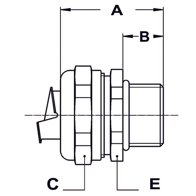 Brass Compact Fittings ISO, Nickel Plated - 1-inch Straight Connector - Image 2