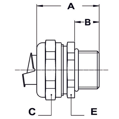 Brass Compact Fittings ISO, Nickel Plated - 1-inch Straight Connector - Image 2