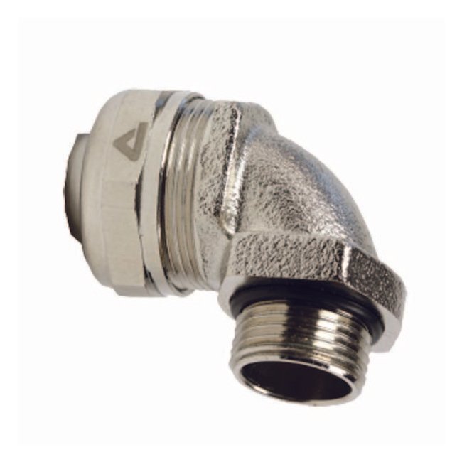 Compact Nickel Plated Brass Fittings ISO - 90°, 2 in - Image 1