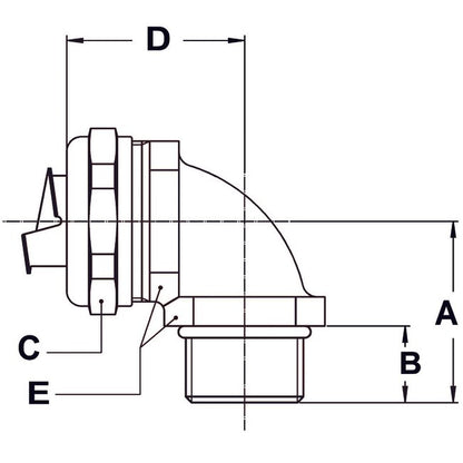 Compact Nickel Plated Brass Fittings ISO - 90°, 2 in - Image 2