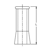 1 Inch Straight Adapter Fitting for QVF Beaded Pipe, 12° Conical