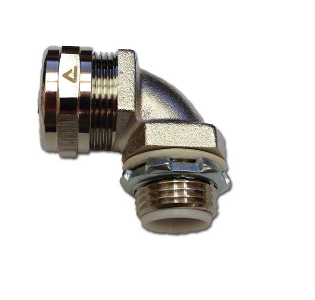 90° Nickel Plated Brass Compact Fittings NPT - 1 inch - Image 1