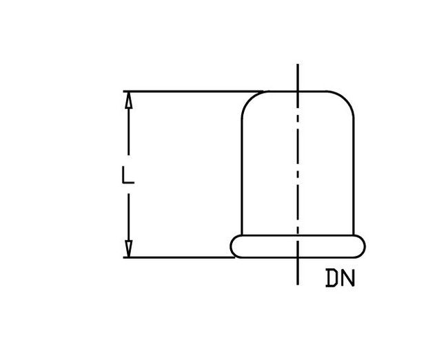 Heavy Duty Beaded End Cap Fitting - 6 in - Image 1