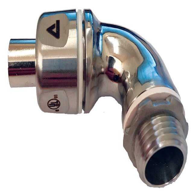 1/2" 90° Food Grade 316 Stainless Steel Fittings NPT for Hygienic Applications - Image 2