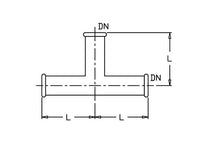 High-Quality Beaded Straight T Fitting, 4 in x 7 in