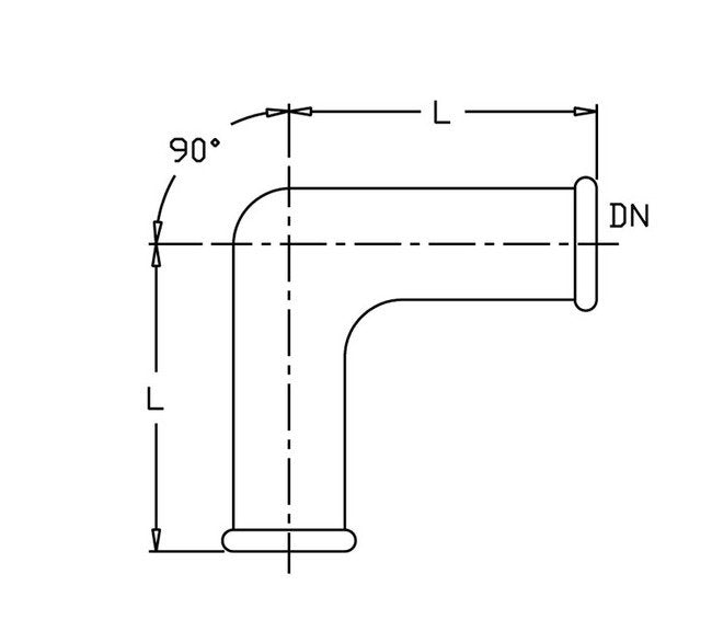 1 inch 90 Degree Beaded Mitered Elbow Fitting - Image 1