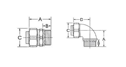 AISI-304 Stainless Steel Liquid Tight Fittings (NPT) - 1 Inch - Image 2
